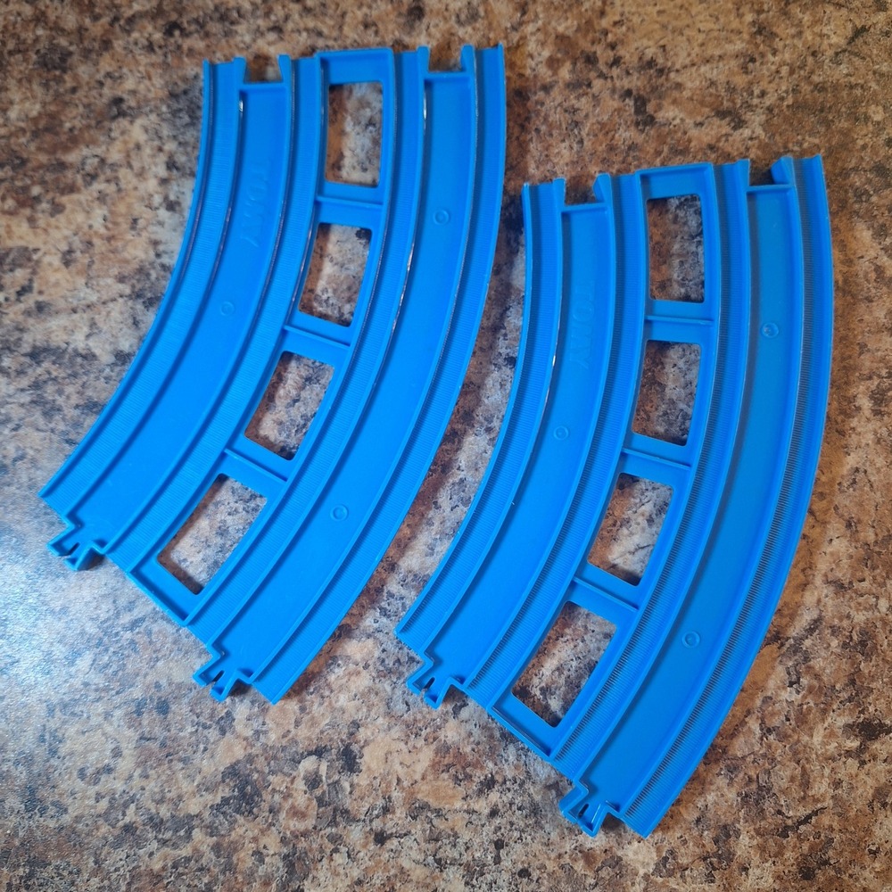 Tomy Blue Curved Train Track Pieces Replacement Pieces Switch Thomas and Friends